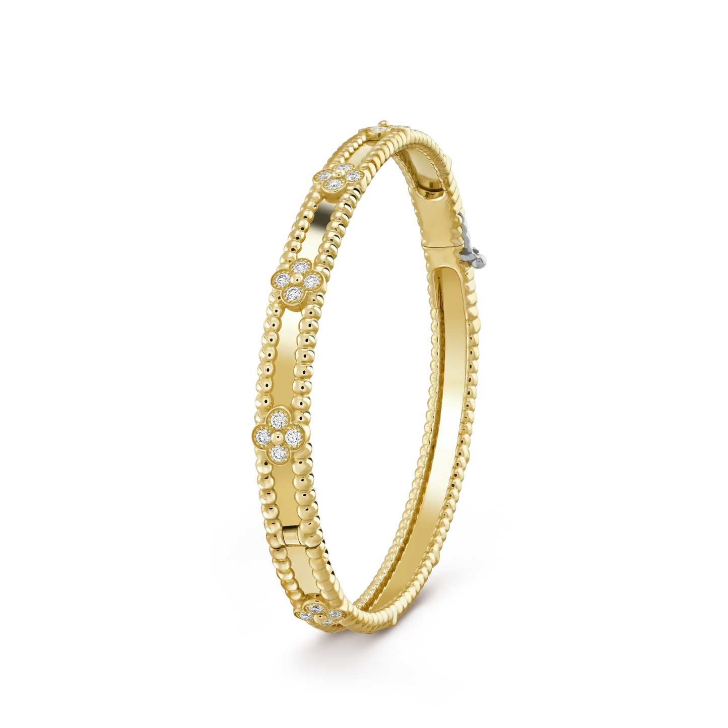 [Marin-Jewelry]CLOVER BRACELET 4MM DIAMONDS