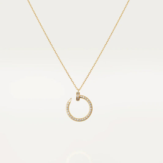 [Marin-Jewelry]JUSTE NECKLACE GOLD DIAMONDS