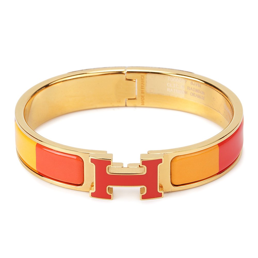 [Marin-Jewelry]H BRACELET ORANGE RAINBOW CERAMIC