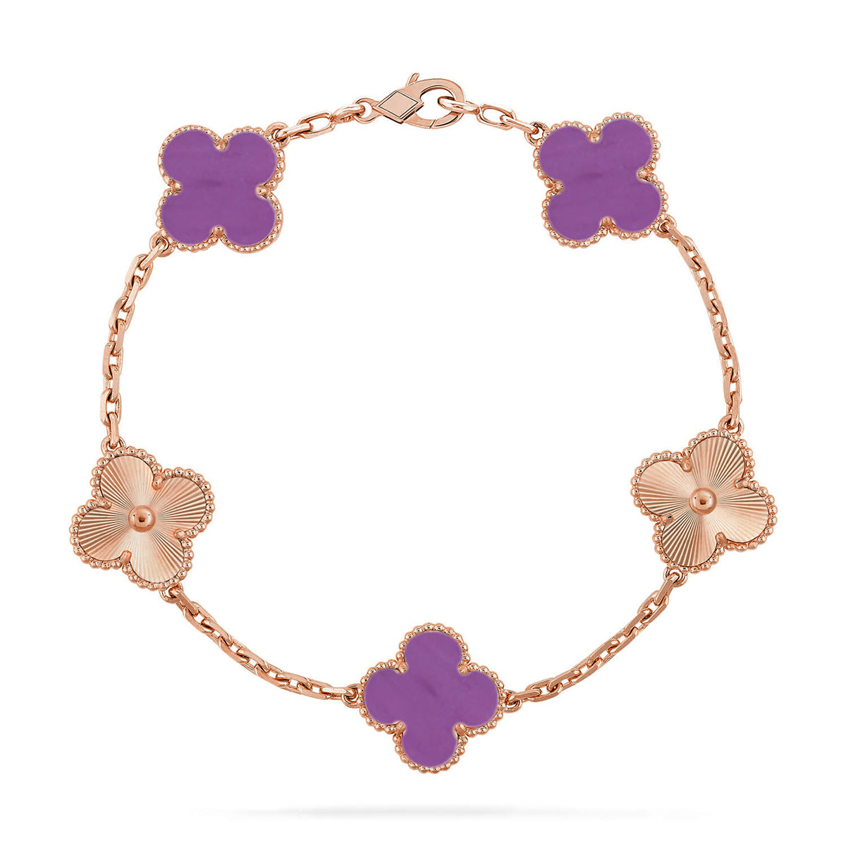 [Marin-Jewelry] CLOVER 5 MOTIF VIOLET BRACELET COLLECTION