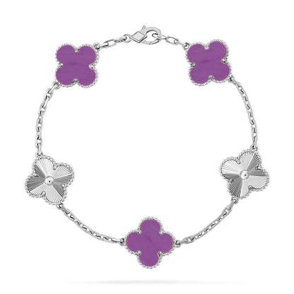 [Marin-Jewelry] CLOVER 5 MOTIF VIOLET BRACELET COLLECTION