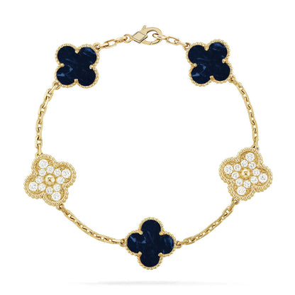 [Marin-Jewelry]CLOVER 5 MOTIF PIETERSITE BRACELET COLLECTION
