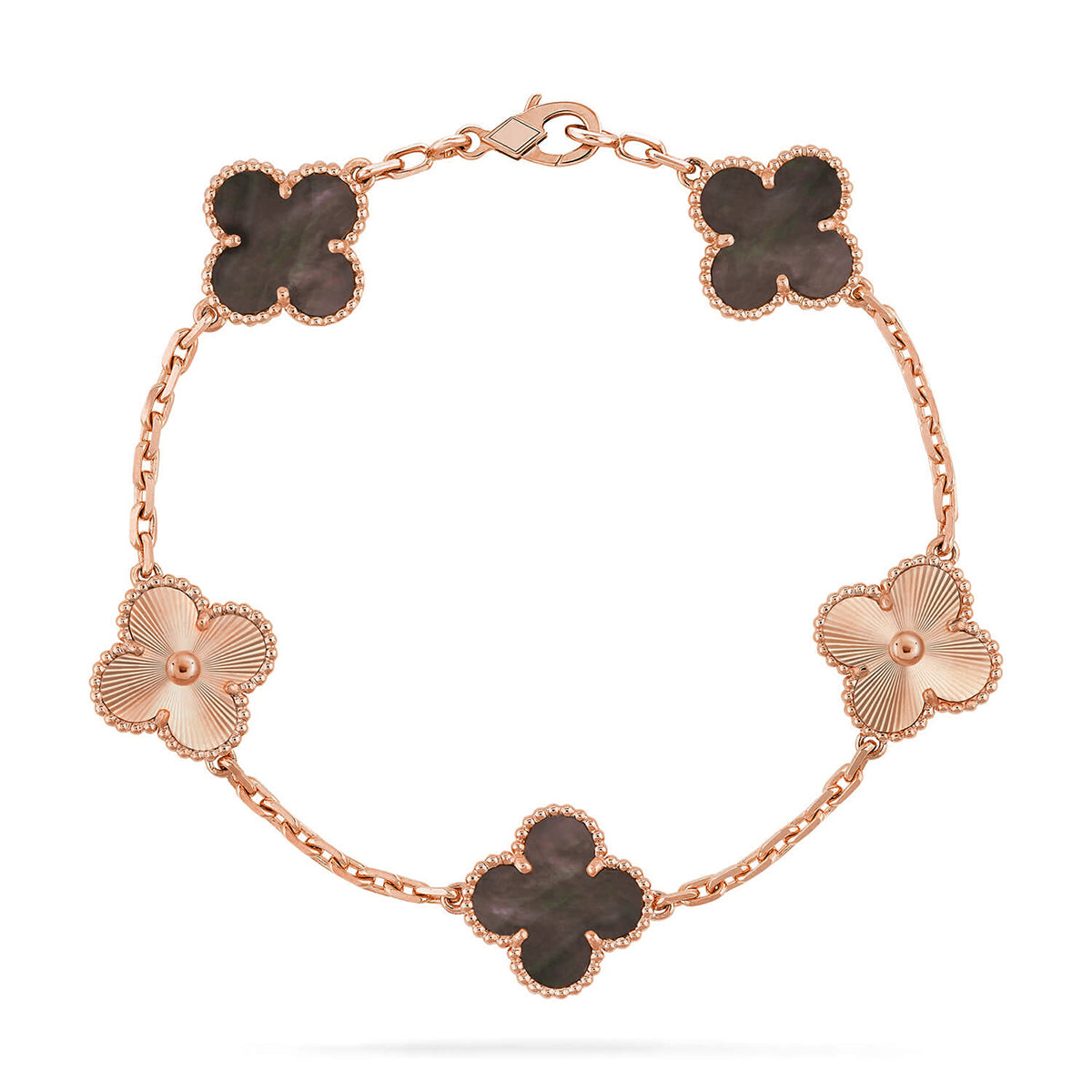 [Marin-Jewelry] CLOVER 5 MOTIF GRAY MOP BRACELET COLLECTION
