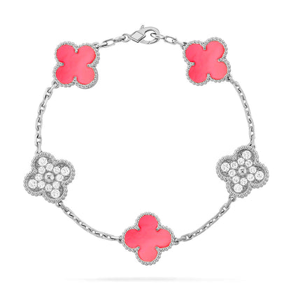 [Marin-Jewelry] CLOVER 5 MOTIFS  PINK MOP BRACELET COLLECTION