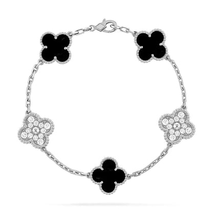 [Marin-Jewelry] CLOVER 5 MOTIF ONYXS BRACELET COLLECTION