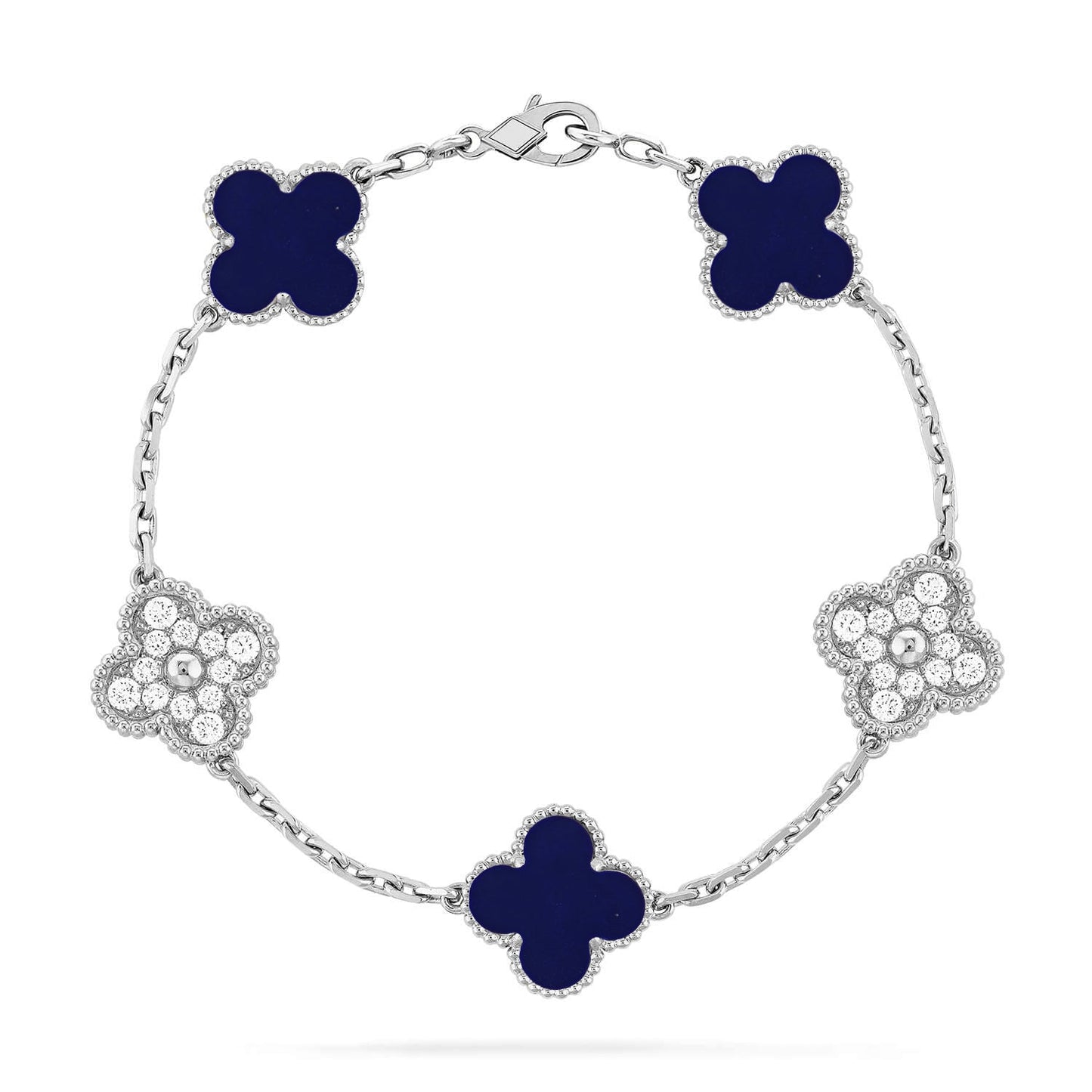 [Marin-Jewelry]CLOVER 5 MOTIF LAPIS LAZULI BRACELET COLLECTION