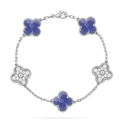 [Marin-Jewelry]CLOVER 5 MOTIF BLUE VEINS BRACELET COLLECTION