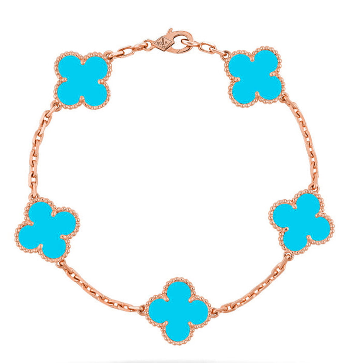 [Marin-Jewelry] CLOVER 5 MOTIF TURQUOISE BRACELET COLLECTION