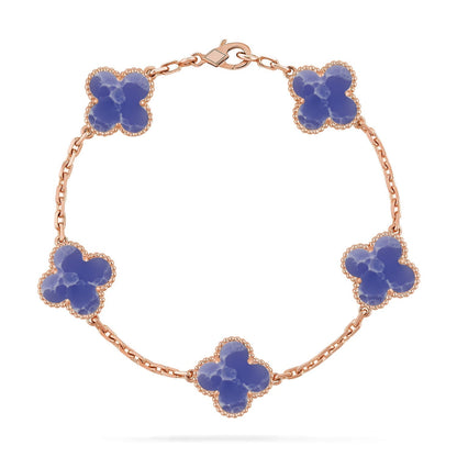 [Marin-Jewelry]CLOVER 5 MOTIF BLUE VEINS BRACELET COLLECTION