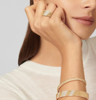 [Marin-Jewelry]Five-row diamond ring