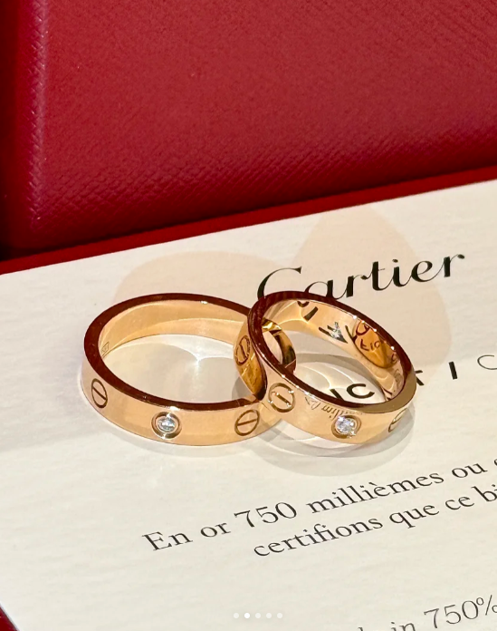 [Marin-Jewelry]LOVE RING 4MM 1 DIAMOND