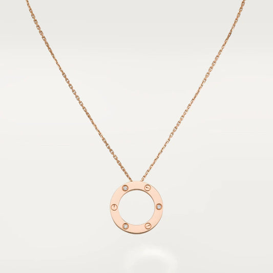 [Marin-Jewelry]LOVE NECKLACE 16MM 3 DIAMONDS