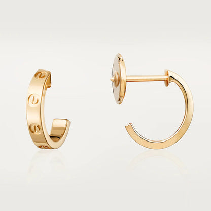 [Marin-Jewelry]LOVE EARRINGS 2.65MM PINK GOLD