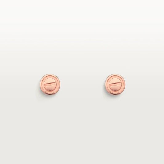 [Marin-Jewelry]LOVE EARRINGS PINK GOLD 10MM