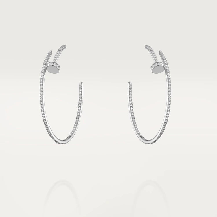 [Marin-Jewelry]JUSTE EARRINGS FULL DIAMONDS 1.8MM