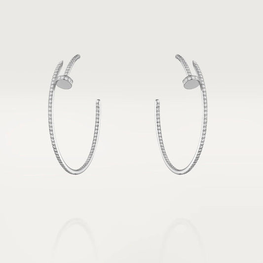 [Marin-Jewelry]JUSTE EARRINGS FULL DIAMONDS 1.8MM