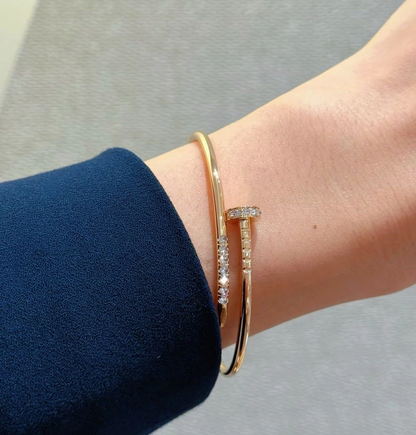 [Marin-Jewelry]JUSTE BRACELET 2.5MM DIAMONDS NEW