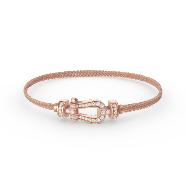[Marin-Jewelry]FORCE SMALL HORSESHOE  DIAMOND CHAIN ROPE BRACELET