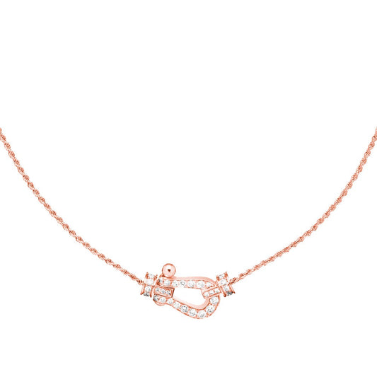 [Marin-Jewelry]FORCE 10 PINK GOLD DIAMOND NECKLACE