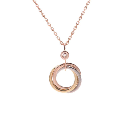 [Marin-Jewelry]TRINITY SILVER GOLD PINK GOLD NECKLACE