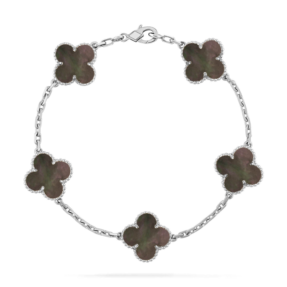 [Marin-Jewelry] CLOVER 5 MOTIF GRAY MOP BRACELET COLLECTION