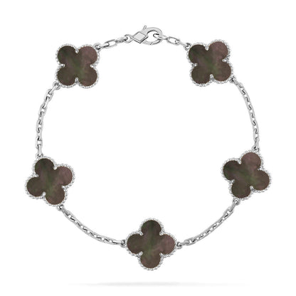 [Marin-Jewelry] CLOVER 5 MOTIF GRAY MOP BRACELET COLLECTION