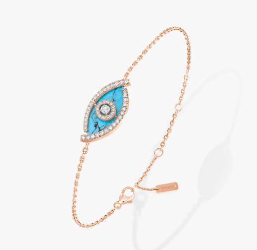 [Marin-Jewelry]M LUCKY EYE TURQUOISE Marin-Jewelry GOLD BRACELET