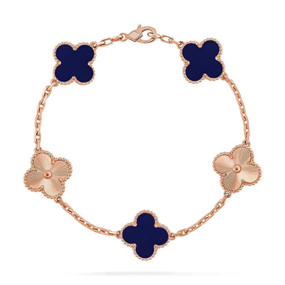 [Marin-Jewelry]CLOVER 5 MOTIF LAPIS LAZULI BRACELET COLLECTION