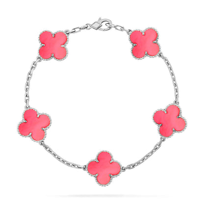 [Marin-Jewelry] CLOVER 5 MOTIFS  PINK MOP BRACELET COLLECTION