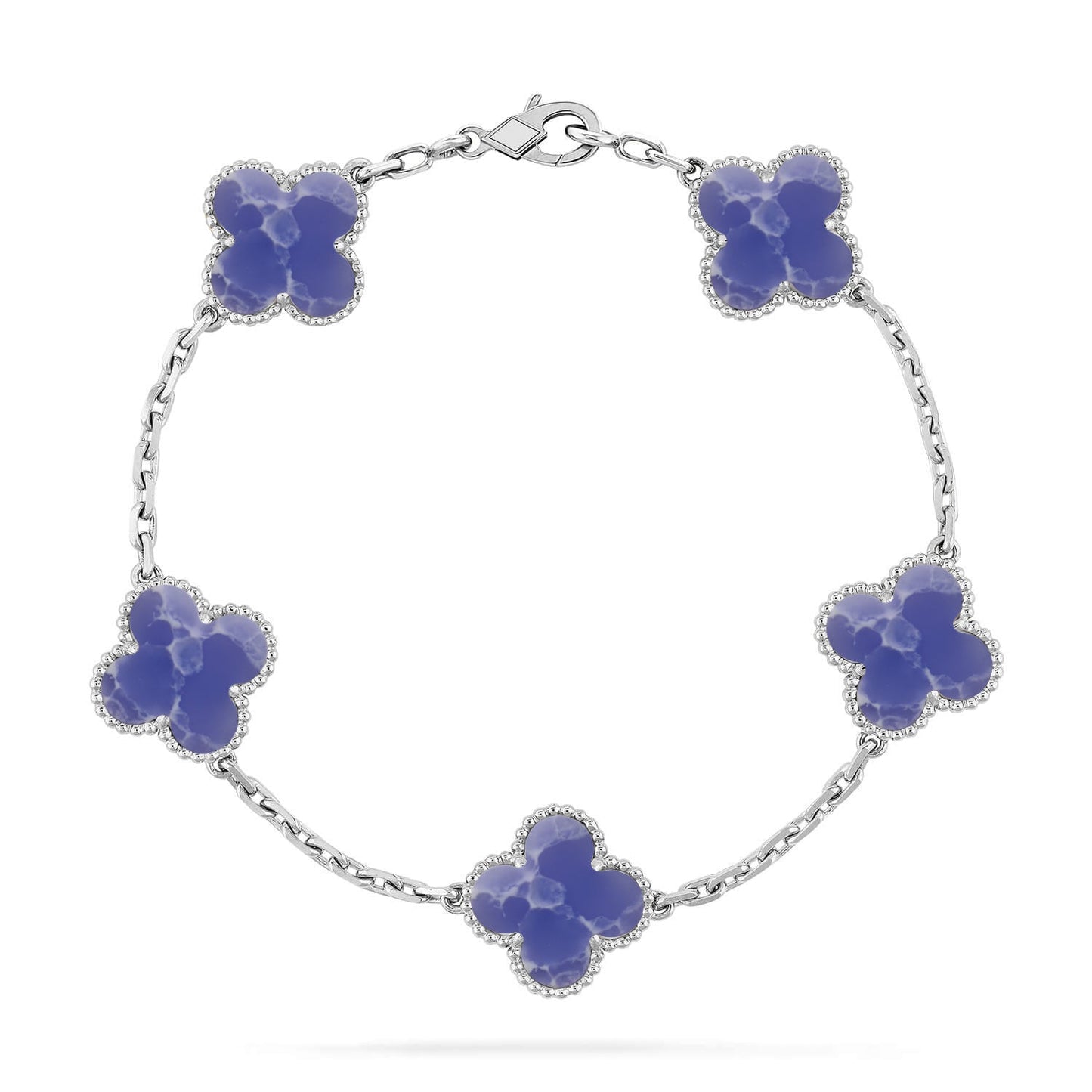 [Marin-Jewelry]CLOVER 5 MOTIF BLUE VEINS BRACELET COLLECTION