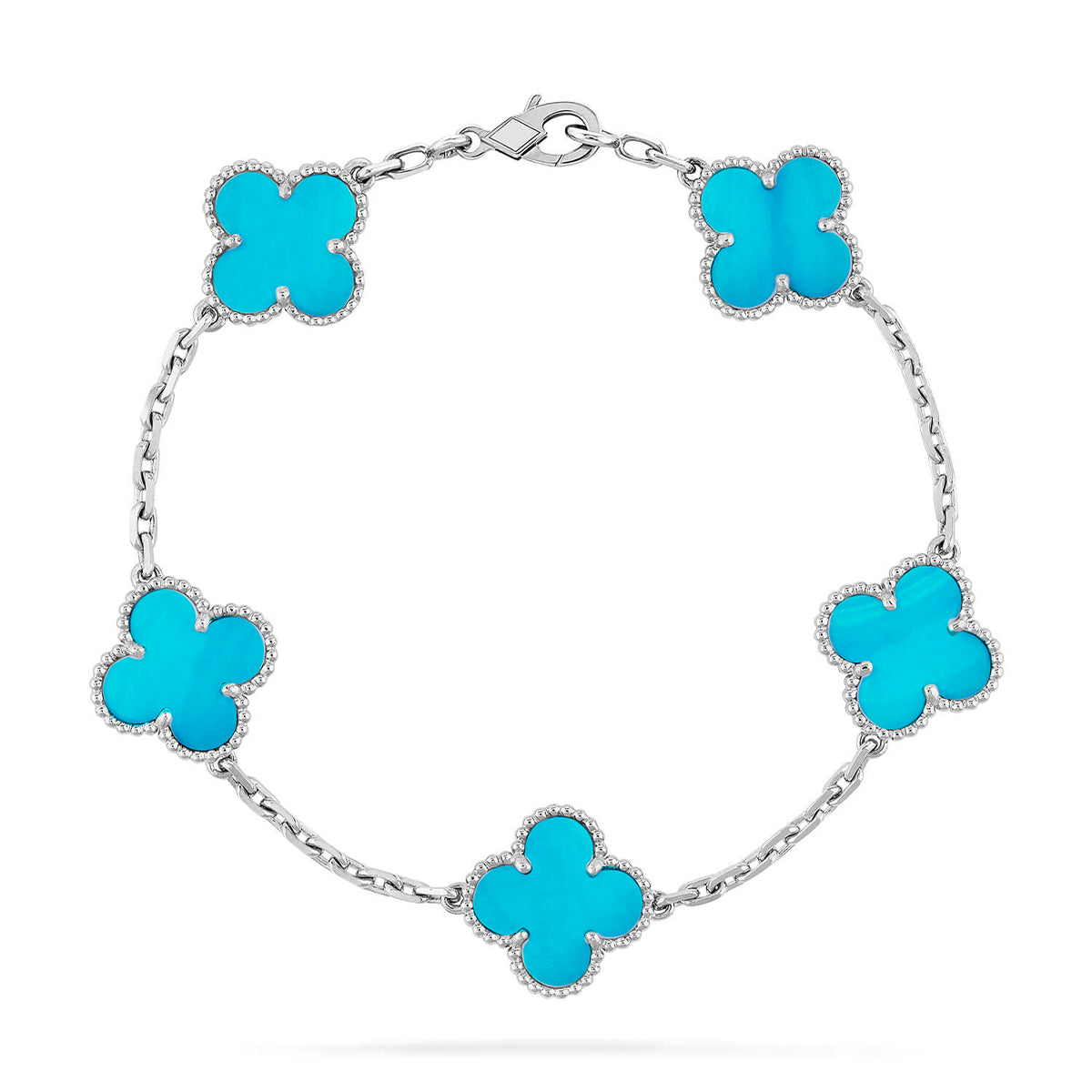 [Marin-Jewelry] CLOVER 5 MOTIF TURQUOISE BRACELET COLLECTION