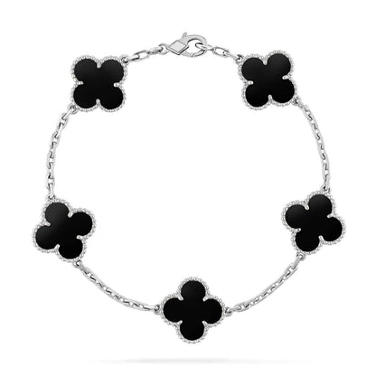 [Marin-Jewelry] CLOVER 5 MOTIF ONYXS BRACELET COLLECTION