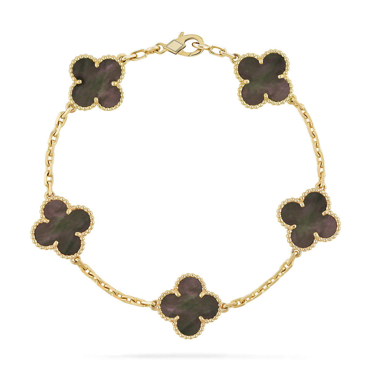 [Marin-Jewelry] CLOVER 5 MOTIF GRAY MOP BRACELET COLLECTION