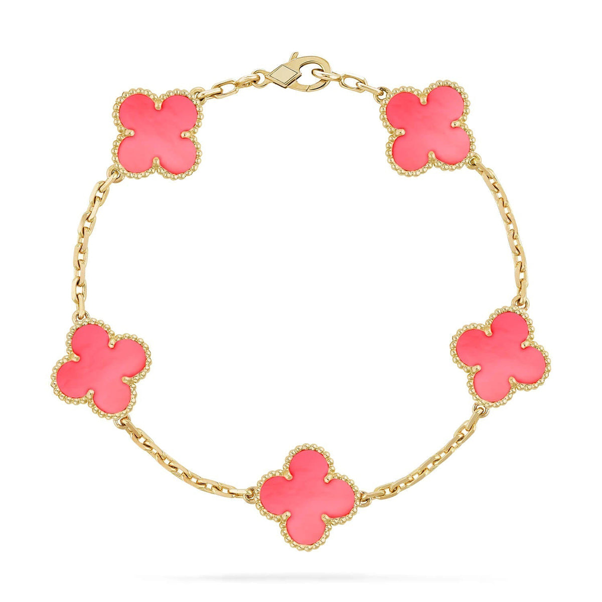 [Marin-Jewelry] CLOVER 5 MOTIFS  PINK MOP BRACELET COLLECTION
