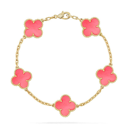 [Marin-Jewelry] CLOVER 5 MOTIFS  PINK MOP BRACELET COLLECTION