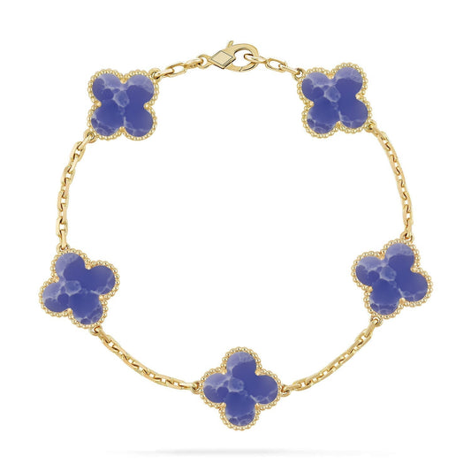 [Marin-Jewelry]CLOVER 5 MOTIF BLUE VEINS BRACELET COLLECTION