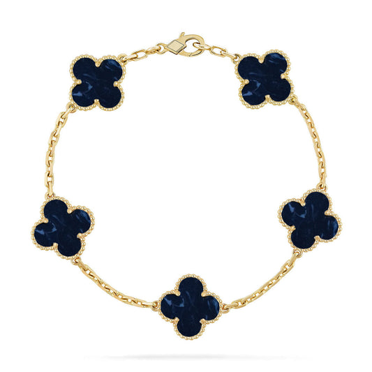 [Marin-Jewelry]CLOVER 5 MOTIF PIETERSITE BRACELET COLLECTION