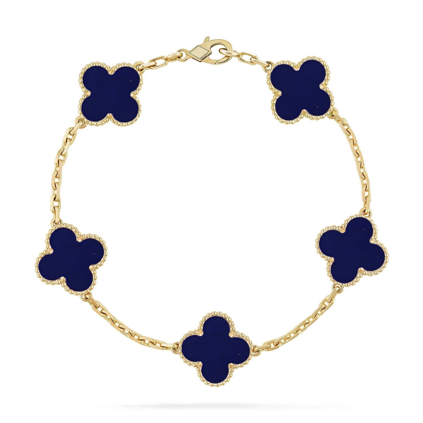 [Marin-Jewelry]CLOVER 5 MOTIF LAPIS LAZULI BRACELET COLLECTION