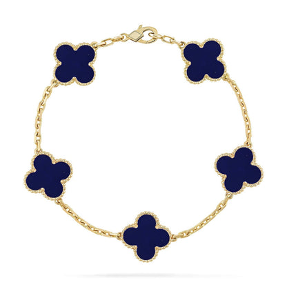 [Marin-Jewelry]CLOVER 5 MOTIF LAPIS LAZULI BRACELET COLLECTION