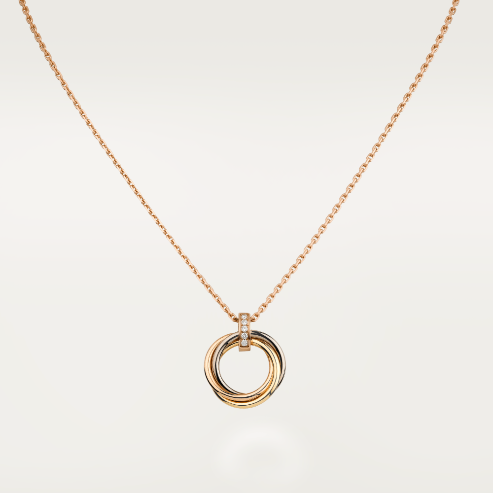 [Marin-Jewelry]TRINITY NECKLACE GOLD  DIAMONDS