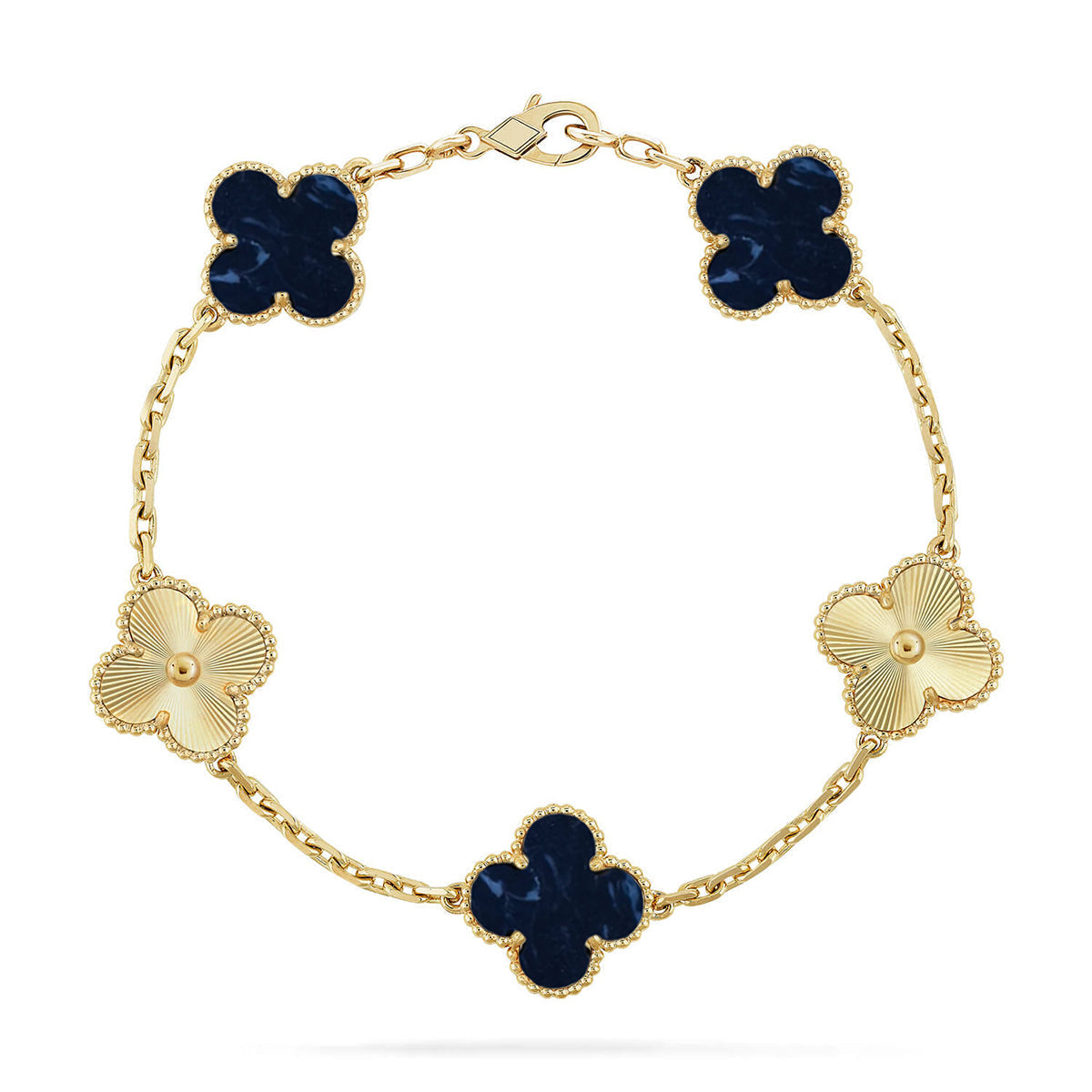 [Marin-Jewelry]CLOVER 5 MOTIF PIETERSITE BRACELET COLLECTION