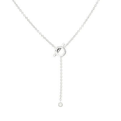 [Marin-Jewelry]FINESSE SILVER DIAMOND NECKLACE