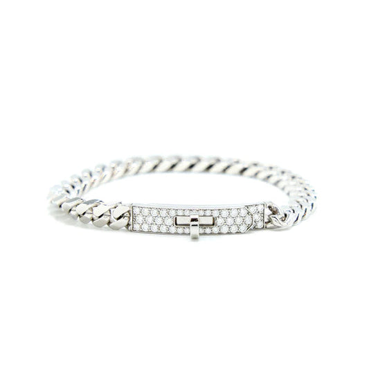 [Marin-Jewelry]KELLY CHAIN SILVER DIAMOND BRACELET
