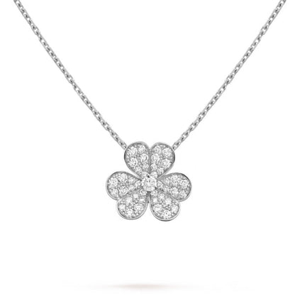 [Marin-Jewelry]CLOVER DIAMOND NECKLACE SILVER