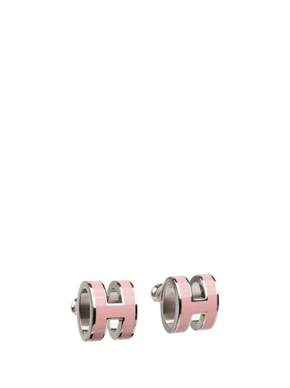 [Marin-Jewelry]MINI POP H SILVER EARRINGS PINK