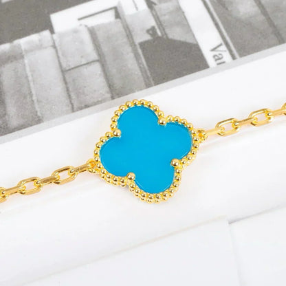 [Marin-Jewelry] CLOVER 5 MOTIF TURQUOISE BRACELET COLLECTION