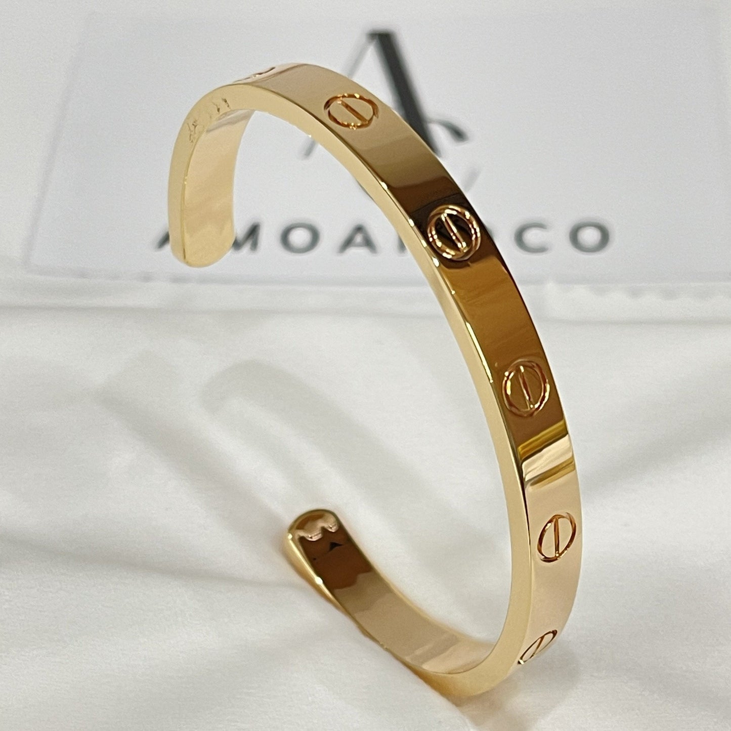 [Marin-Jewelry]LOVE BRACELET 6.1MM OPEN CUFF