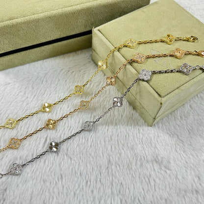 [Marin-Jewelry]CLOVER 6 MOTIF DIAMOND LASER BRACELET-w