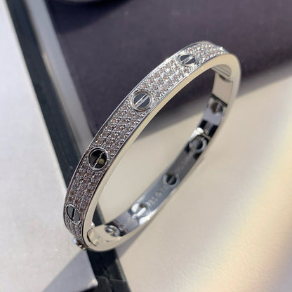 [Marin-Jewelry]LOVE BRACELET 6.1MM DIAMOND-PAVED CERAMIC