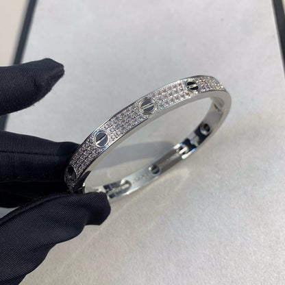 [Marin-Jewelry]LOVE BRACELET 6.1MM DIAMOND-PAVED CERAMIC